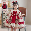 Ready-to-ship wholesale lolita dresses for girls,  new style, trendy red birthday tutu dress, baby girl lolita dress