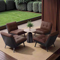 Single hotel lobby reception area table and four chairs set - casual sofa combination for cafes, offices, and meeting spaces
