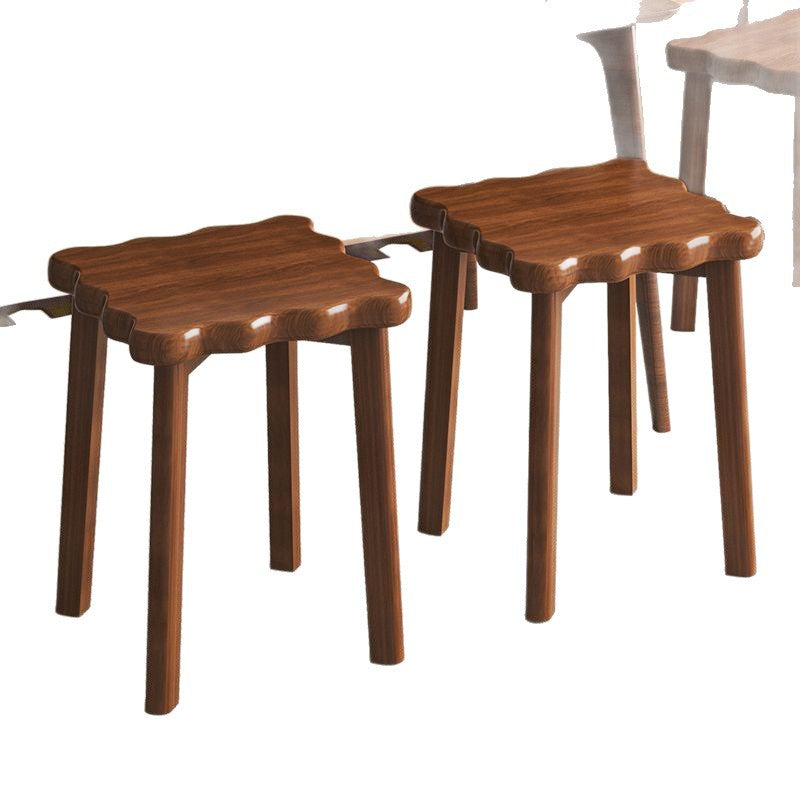 Solid wood stool for home stackable guest spare stool dining table makeup dressing stool strong and durable new chinoiserie square stool