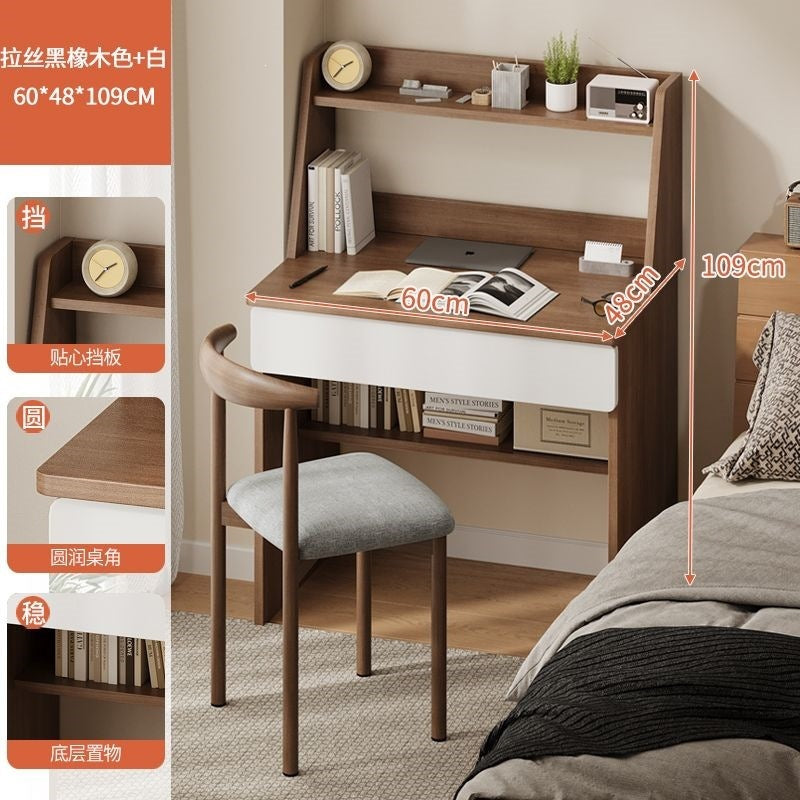 For home table cabinet combination student computer desk small apartment with bookshelf simple desk bedroom wall-mounted one-piece desk cabinet