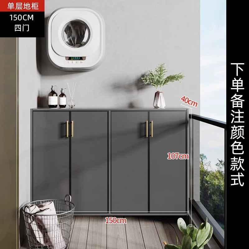 Space Aluminum Balcony Locker Sunscreen Wardrobe Large Capacity Cabinet Sundries Storage Cabinet Locker Shoe Cabinet Side Cabinet