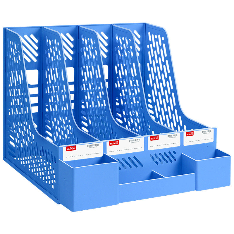 Huajie Desktop File Storage Rack File Rack Thickened Student Bookstand File Box File Bar Data Shelf