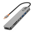 8-in-1 type-c docking station with 4k@60hz display, usb 3.1 hub, and multi-function converter