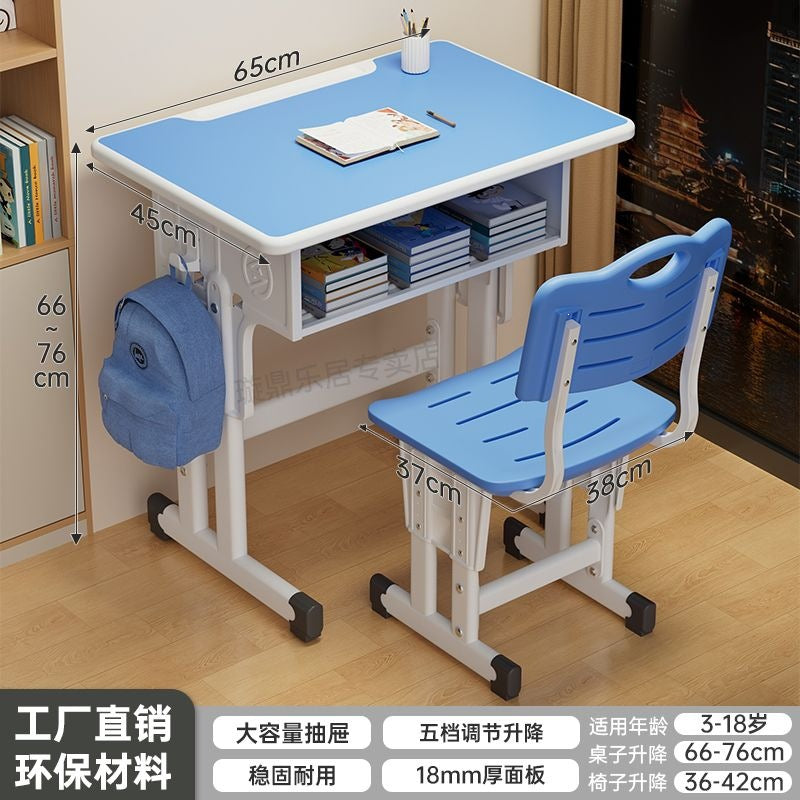 Computer desk home study desk adjustable height for elementary school students school desk and chair set dedicated writing desk for homework