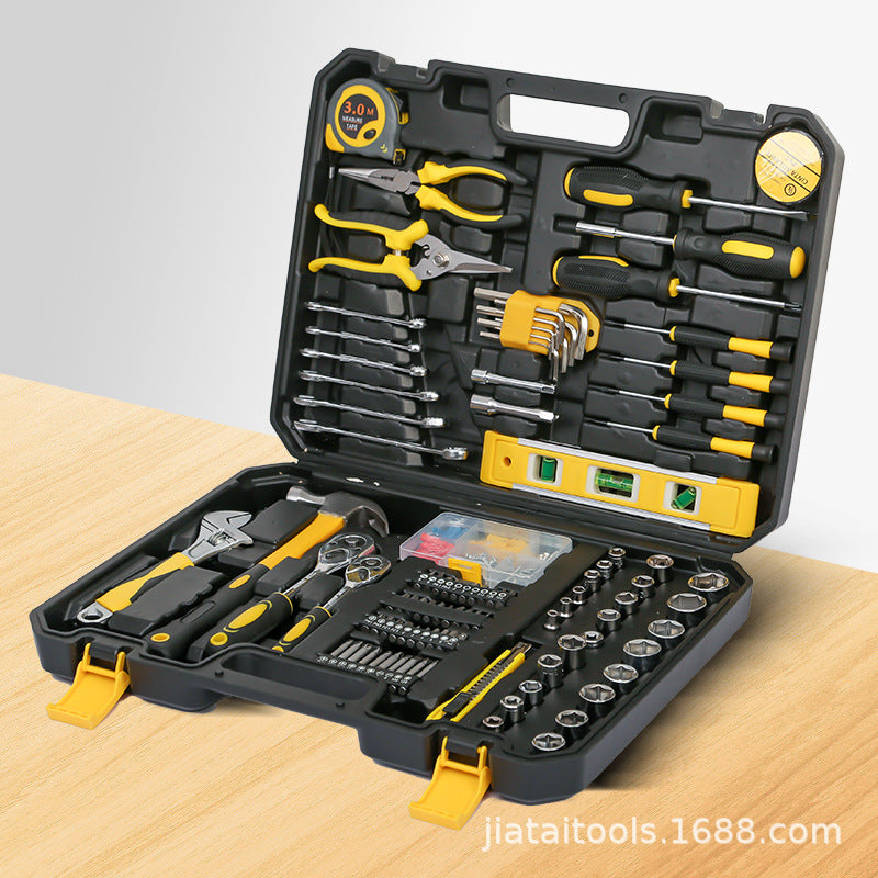 Factory direct sales 118 pieces household hardware tools combination set toolbox woodworking electrical maintenance  explosion