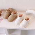 Baby snow boots winter fleece-lined thickened toddler cotton shoes infant warm shoes first walker shoes boys and girls cotton boots