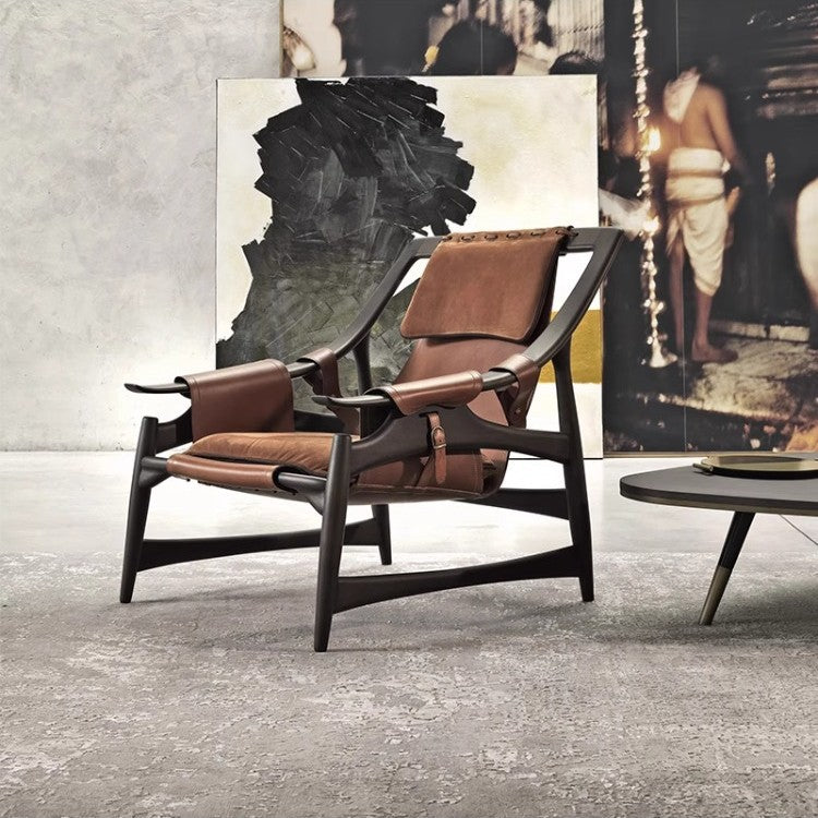 Hunting sofa chair designer single solid wood ash casual chair for home lounge chair balcony bulk white embryo hunting chair