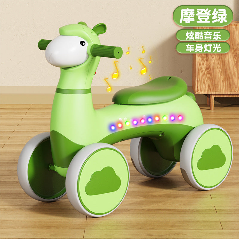 New product children's baby scooter balance car music light children's scooter four-wheel balance car manufacturer