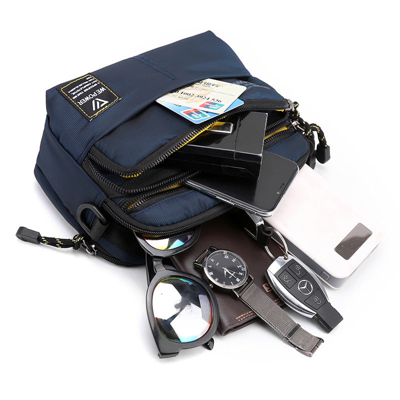 New men's messenger bag fashionable and simple shoulder bag sports fanny pack outdoor multi-functional belt hanging bag mobile phone bag