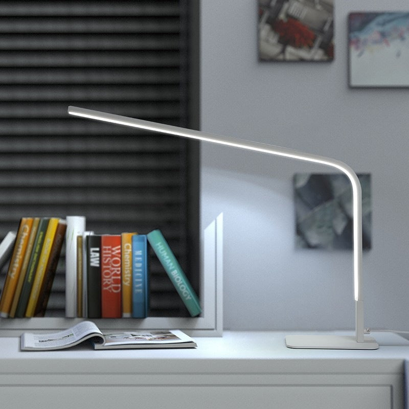 Led desk lamp - eye protection, study & reading light for college dorms - soft, desktop fill light - minimalist office lamp