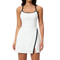 nude yoga dress women's sexy cut out breathable silm fitness sports quick-drying short yoga clothes for women