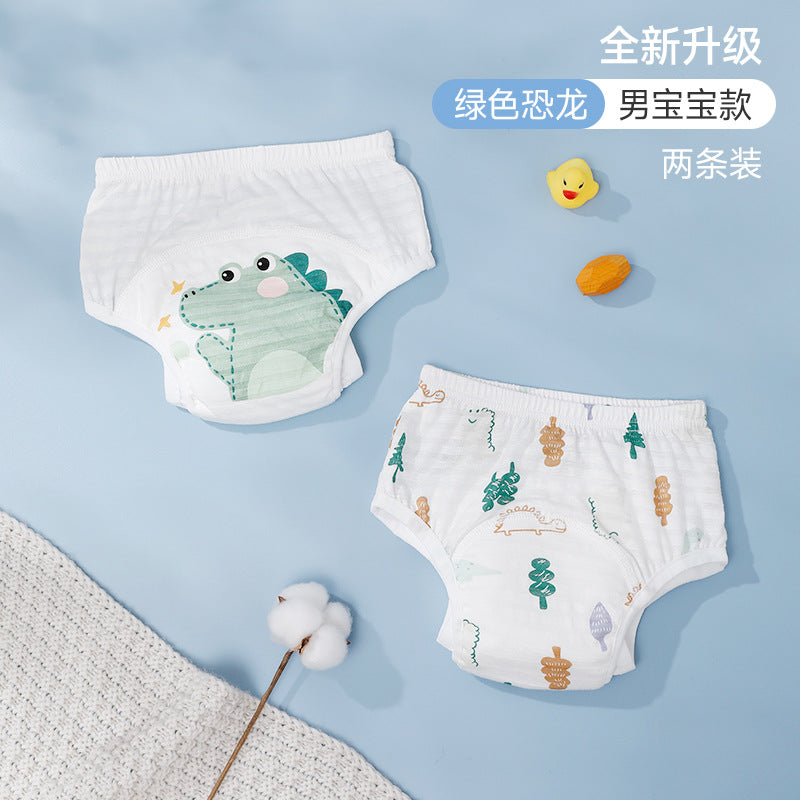 Potty training pants baby diaper cartoon underwear breathable antibacterial printing washable pure cotton baby girls boys