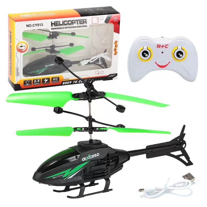 apache remote control airplane - kids' gesture sensing hovering helicopter - durable, rechargeable flying toy