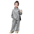 Girls' spring/autumn  outfit set: trendy and stylish activewear for kids - fashionable sweatshirt for mid-to-large children, autumn's hottest korean-inspired children's clothing