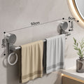 Suction cup towel rack bathroom punch-free wall-mounted storage rack bathroom towel single pole bathroom storage rack
