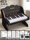 Black-25-key desktop wooden piano [gift box]