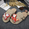 2026 cute smiling horse family wear cartoon birkenstock shoes women's fashion middle and big children birkenstock outwear toe-cap half slippers