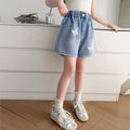 Girl denim shortssummer thin outwear youth summer wear k-stylefashionable foreign style hot diamond summer kids pants