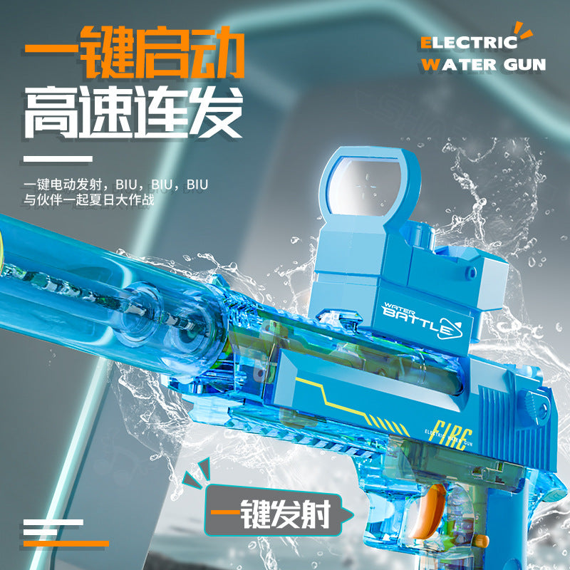 hot model linked desert eagle electric water gun family interactive fully automatic continuous fire boy toy water fight