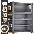 Best sellingfor homekitchen rack cabinet steel multi-layer thickened cupboard pulley storage cabinet microwave oven storage cabinet