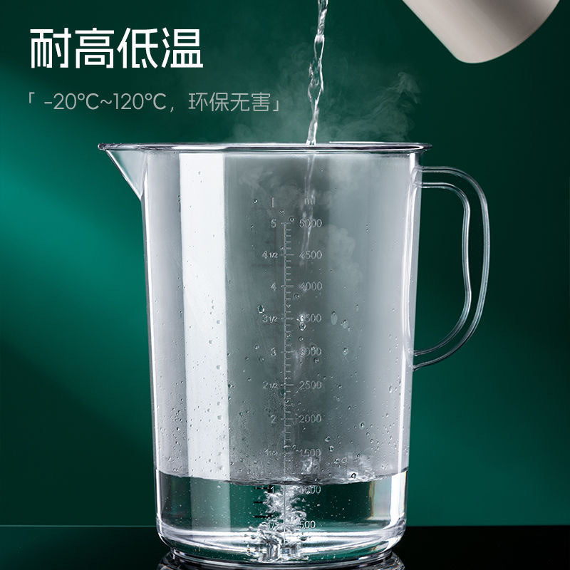 New acrylic printed scale plastic measuring cup double scale pc measuring water kettle thickened high temperature resistant milk tea shop utensils