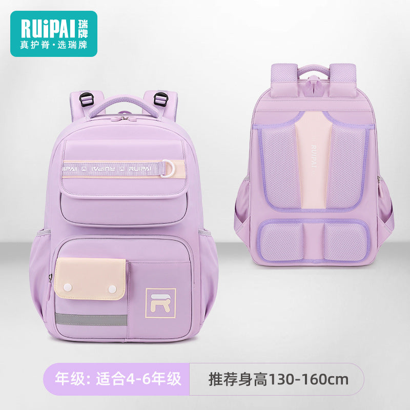 Rui brand schoolbag, primary school boy spine protection, children's schoolbag, third to sixth grade large-capacity backpack wholesale