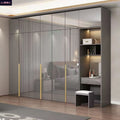 Master bedroom light luxury wardrobe pet high gloss four six eight door wardrobe wardrobe wooden modern casual bedroom for home cabinet
