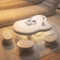 Living room for home cloud coffee table bedroom casual cream style round table study light luxury coffee table artificial board casual modern