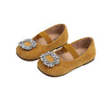 Vancahao niche design girls' rhinestone princess shoes,  spring/autumn new collection, children's low-cut bowknot flats