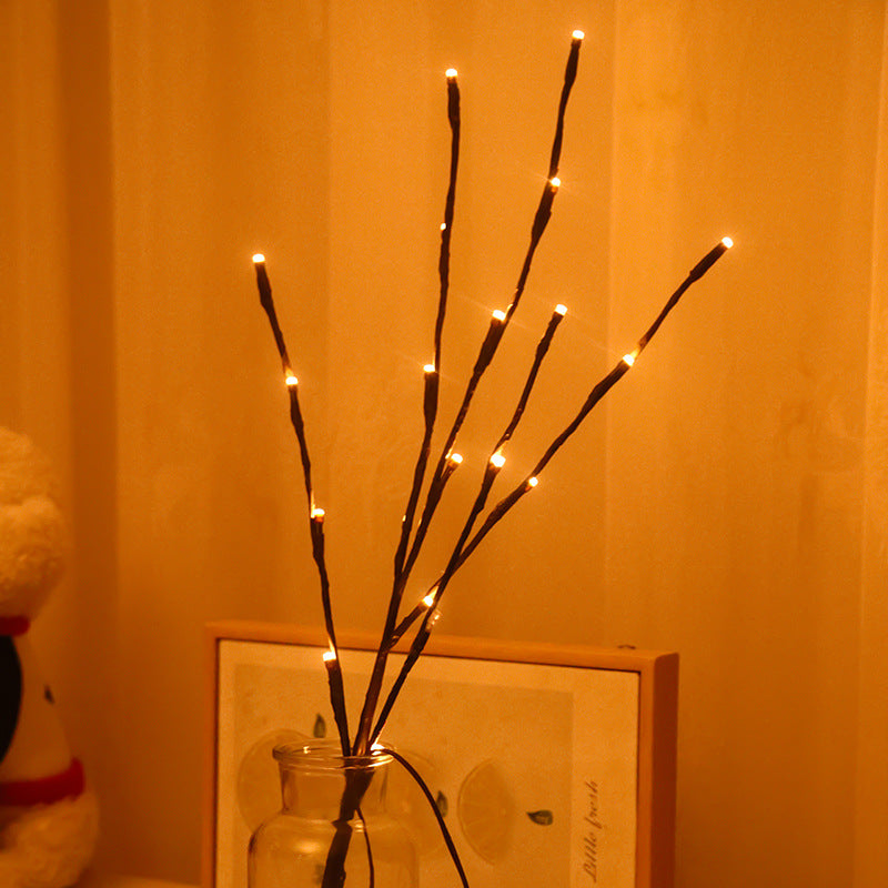 LED lights flashing tree lights room decoration, lights holiday lights branch lights 20 heads home vase decoration tree lights