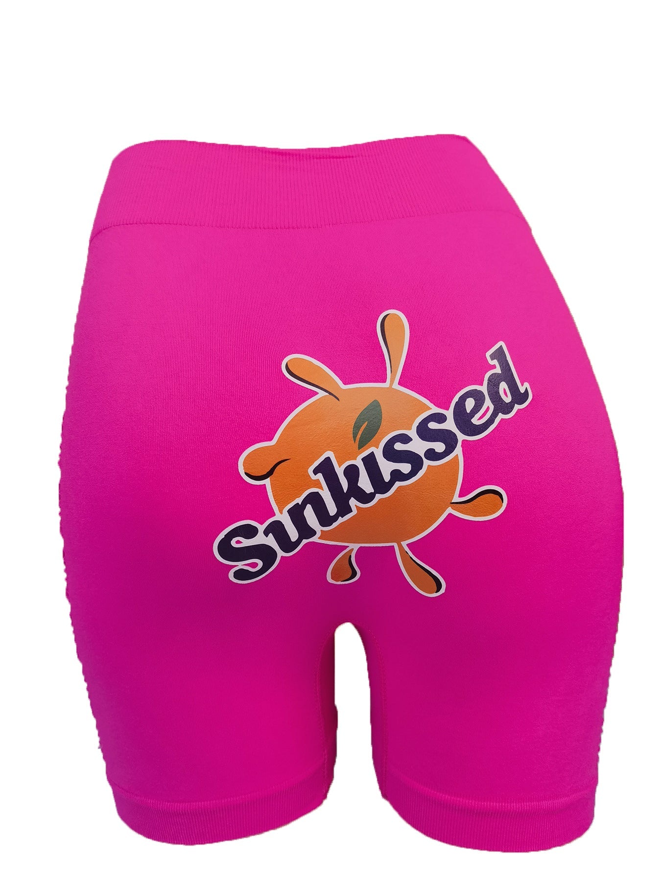 Cross-border hot-selling printed hollowed-out sexy yoga pants, women's fitness sports tight boxer shorts