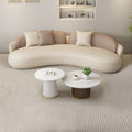 Cream style reception sofa, reception and negotiation curved sofa, hotel lobby, sales department, reception, commercial sofa, living room