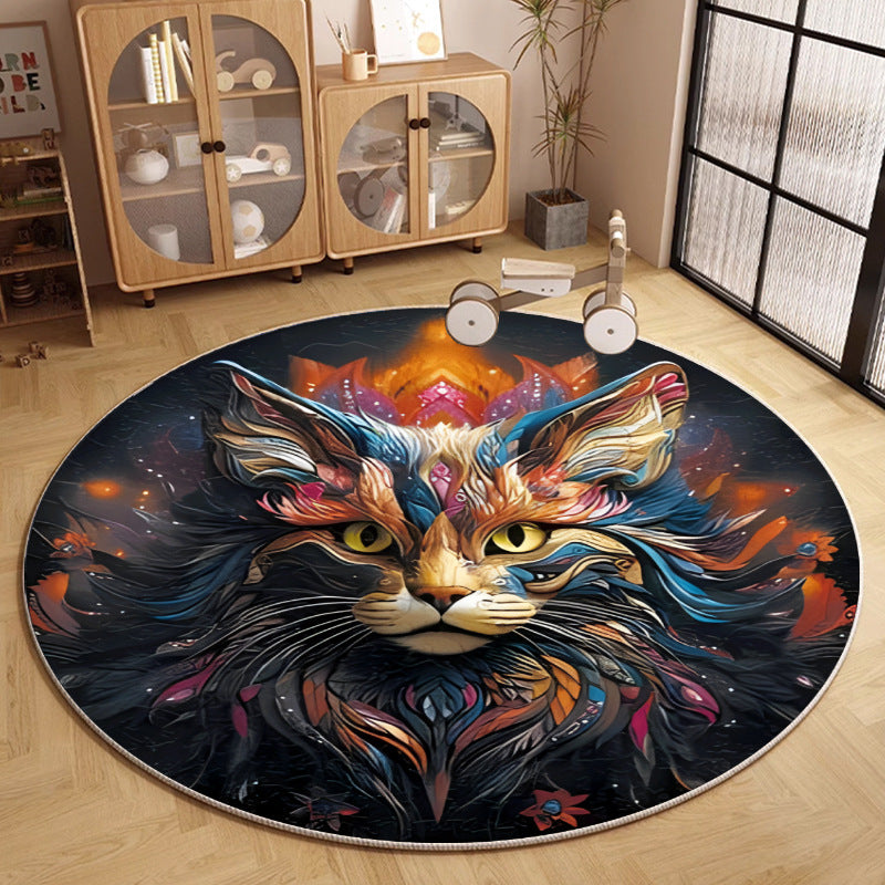 cat round carpet living room sofa coffee table floor mat hanging basket rocking chair foot pad bedroom bedside blanket