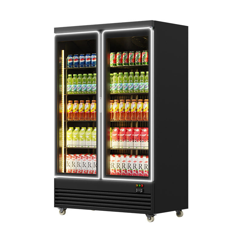 Wal refrigerator led glass door display refrigerator beer and beverage vertical freezer commercial refrigerated display cabinet