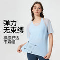 Women's loose-fit yoga top - short sleeve activewear t-shirt, running cover-up, faux two-piece design, quick-dry & breathable workout top d25040