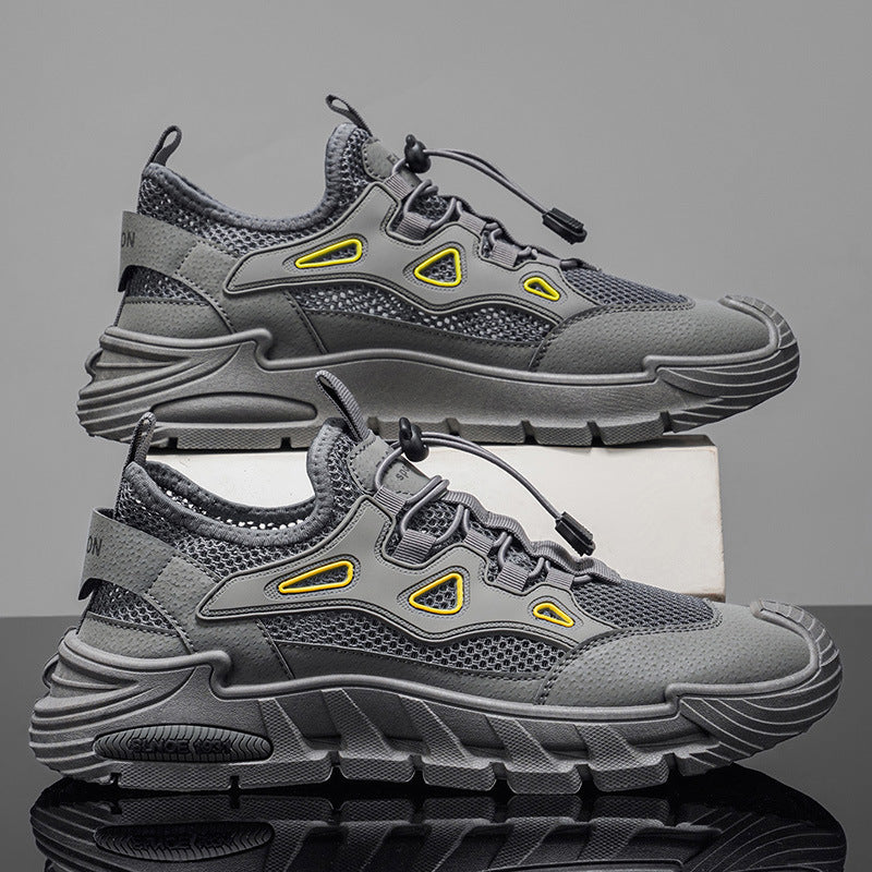 Men's shoes 2026 new summer breathable mesh lightweight sneakers - mesh cutout design, men's athletic casual student trendy shoes