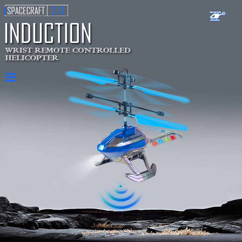 remote control aircraft, sensor-equipped spaceship, electroplated light-up, super durable, stunt aircraft, helicopter, children's toys wholesale