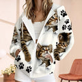 hot-selling plus-size women's zip-up hoodie, new casual long-sleeve hooded sweatshirt jacket, dropshipping available
