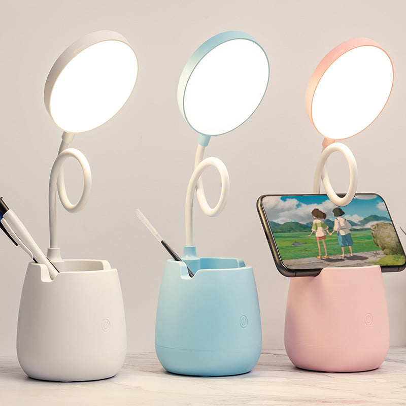 Led eye-care desk lamp usb bedside lamp rechargeable student study dormitory reading light bedroom night light cross-border gift