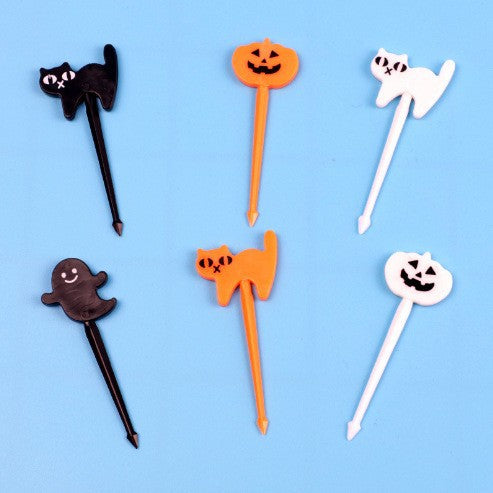 cartoon fruit fork set - cute animal creative fruit picks, bento fruit forks, dessert forks - wholesale