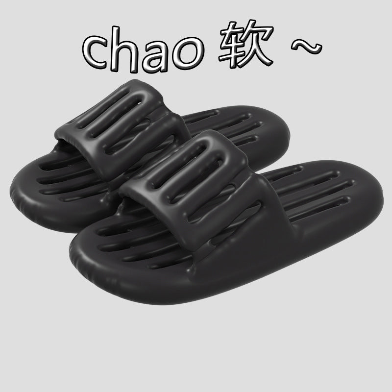 New arrival bathroom summer couple slippers men's indoor home bath non-slip leaky cut out waterproof sandals women's wholesale