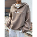 Pure colorletterembroiderprintinghooded sweatshirtloose lazy style stand collar with zipperfashion cross-borderautumnew arrival