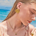 2025 trendy heart double layer necklace, 18k gold plated clavicle chain, luxury niche design, titanium steel chain