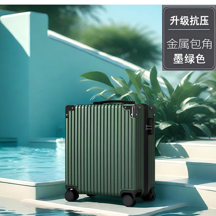 New suitcase, women's candy-colored suitcase, men's universal wheel trolley case, 20-inch boarding case, password bag, one piece.