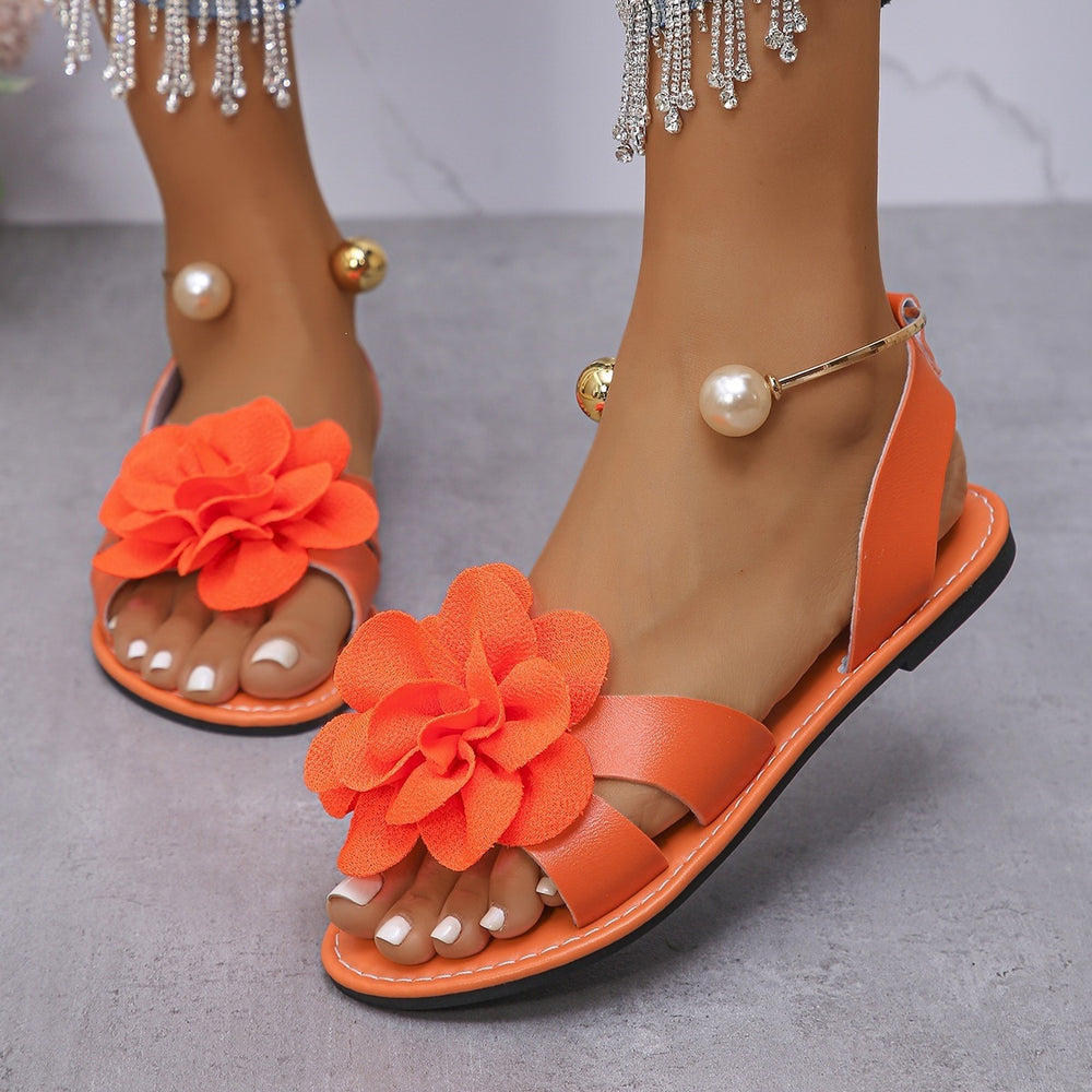 Women's plus size bohemian floral thong sandals - summer  new arrival for export