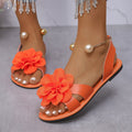 Women's plus size bohemian floral thong sandals - summer  new arrival for export