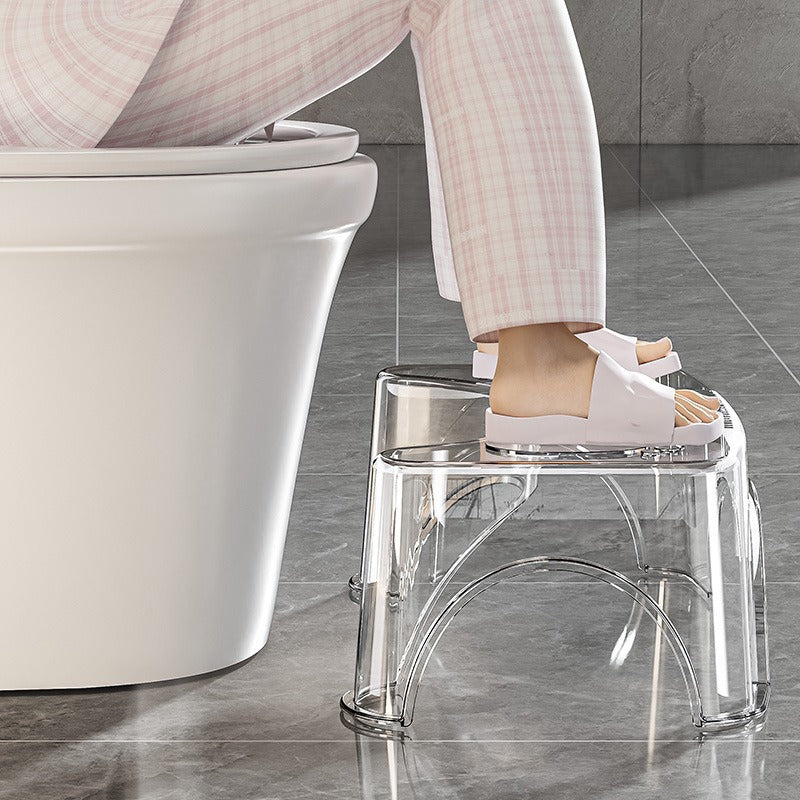 Bathroom footstool Plastic household toilet anti-skid special comfortable and durable simple arc design foot step toilet stool