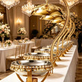 Luxury stainless steel gold buffet warming tray - hotel banquet buffet warmer - in stock