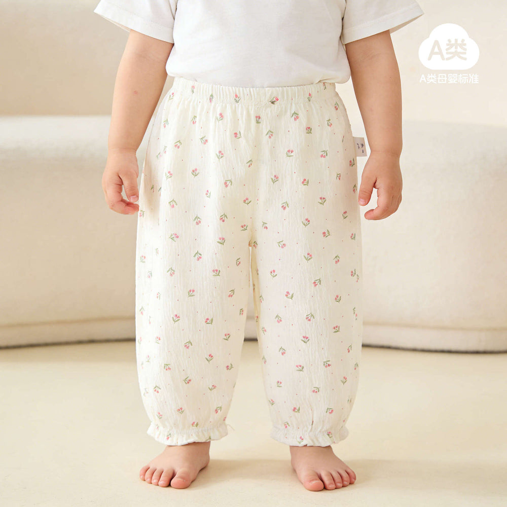 Summer kids anti-mosquito pants baby casual cartoon pants infant thin bloomers 1-2 years old big butt pants