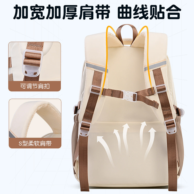 New high-value medium and large versatile student backpack, high school student large-capacity bag, men's and women's lightweight backpack